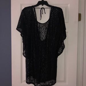 Lace Swim Suit Cover, Cover Up, XL